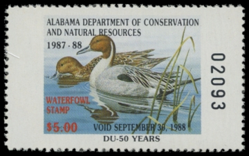 Scan of 1987 Alabama Duck Stamp