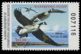 Scan of 2005 Alabama Duck Stamp
