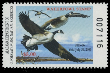 Scan of 2005 Alabama Duck Stamp