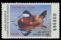 Scan of 2001 Alabama Duck Stamp