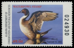 Scan of 2002 Alabama Duck Stamp