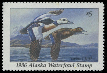 Scan of 1986 Alaska Duck Stamp
