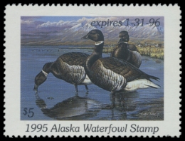 Scan of 1995 Alaska Duck Stamp