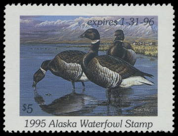 Scan of 1995 Alaska Duck Stamp