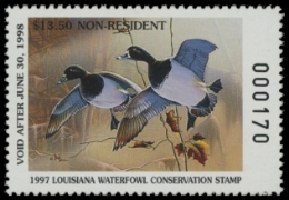 Scan of 1997 Louisiana Duck Stamp NR