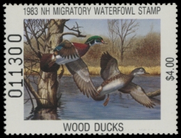 Scan of 1983 New Hampshire Duck Stamp - First of State