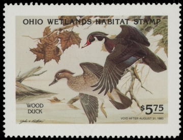 Scan of 1982 Ohio Duck Stamp - First of State