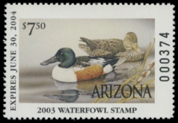 Scan of 2003 Arizona Duck Stamp