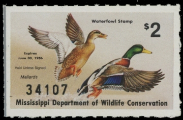 Scan of 1985 Mississippi Duck Stamp