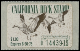 Scan of 1974 California Duck Stamp