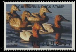 Scan of 2001 California Duck Stamp