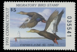 Scan of 1993 Connecticut Duck Stamp - First of State