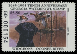 Scan of 1995 Georgia Duck Stamp