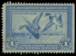 Scan of RW1 1934 Duck Stamp 