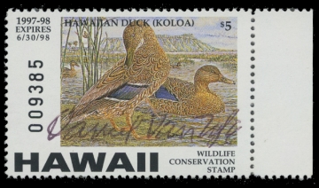 Scan of 1997 Hawaii Duck Stamp