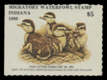 Scan of 1980 Indiana Duck Stamp
