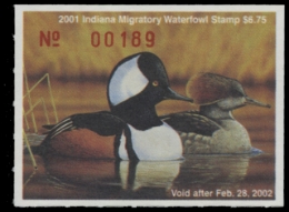 Scan of 2001 Indiana Duck Stamp