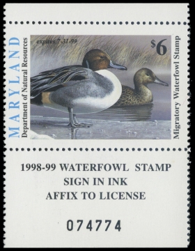 Scan of 1998 Maryland Duck Stamp