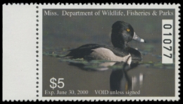 Scan of 1999 Mississippi Duck Stamp