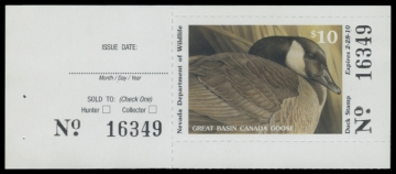 Scan of 2009 Nevada Duck Stamp