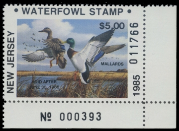 Scan of 1987 New Jersey Duck Stamp