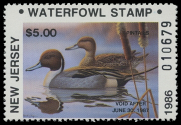 Scan of 1986 New Jersey Duck Stamp