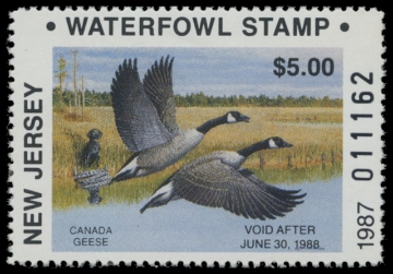 Scan of 1987 New Jersey Duck Stamp