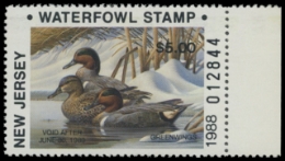 Scan of 1988 New Jersey Duck Stamp