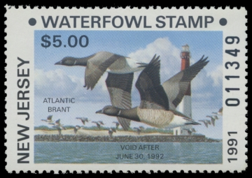 Scan of 1991 New Jersey Duck Stamp