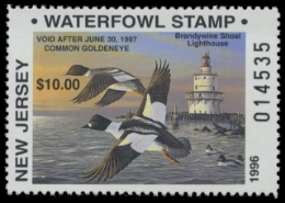Scan of 1996 New Jersey Duck Stamp