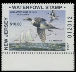 Scan of 1997 New Jersey Duck Stamp