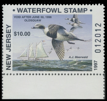 Scan of 1997 New Jersey Duck Stamp