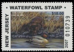 Scan of 2007 New Jersey Duck Stamp