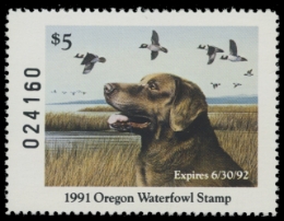 Scan of 1991 Oregon Duck Stamp
