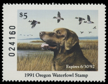 Scan of 1991 Oregon Duck Stamp