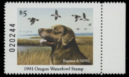 Scan of 1991 Oregon Duck Stamp