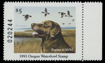 Scan of 1991 Oregon Duck Stamp