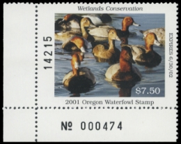 Scan of 2001 Oregon Duck Stamp