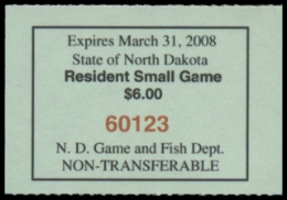 Scan of 2007 North Dakota Duck Stamp