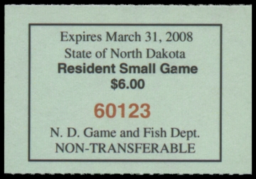 Scan of 2007 North Dakota Duck Stamp