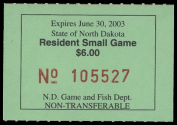 Scan of 2002 North Dakota Duck Stamp