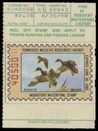 Scan of 1979 Tennessee Duck Stamp - First of State