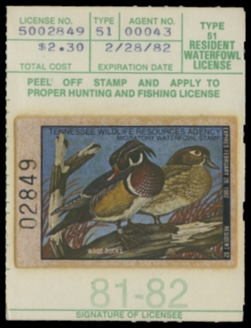 Scan of 1981 Tennessee Resident Duck Stamp