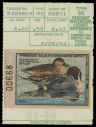 Scan of 1983 Resident Tennessee Duck Stamp