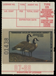 Scan of 1987 Tennessee Resident Duck Stamp