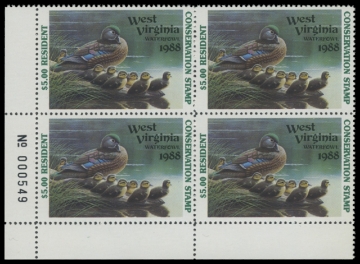 Scan of 1988 West Virginia Duck Stamp