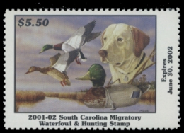 Scan of 2001 South Carolina Duck Stamp