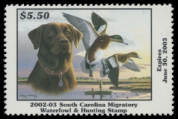 Scan of 2002 South Carolina Duck Stamp