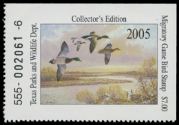 Scan of 2005 Texas Duck Stamp