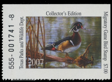 Scan of 2007 Texas Duck Stamp